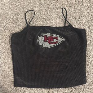 Black Kansas City Chiefs Women's Crop Top